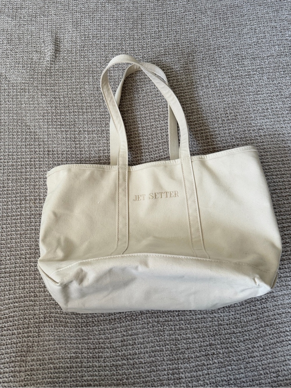 L.L. Bean Jet Setter Tote in Cream